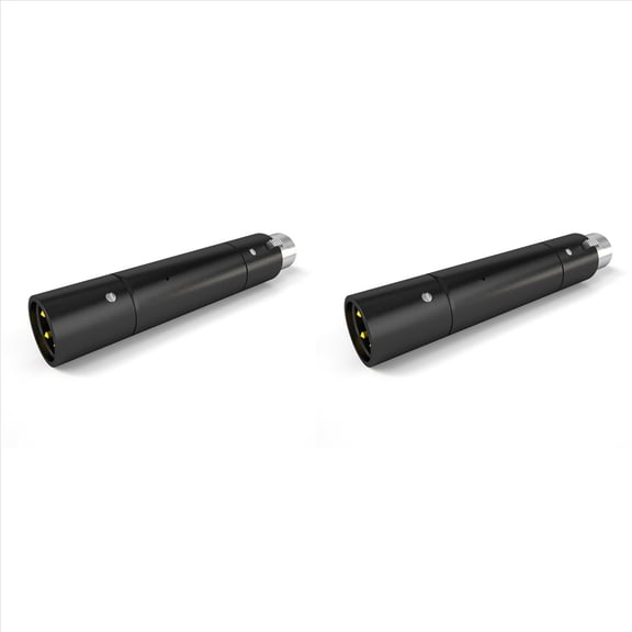 2X Professional XLR 3Pin 48V Phantom Power Adapter for Dynamic Microphone 28Db Gain PreAmp Adaptor