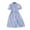 Blue, variant on AUNVITO Girls Summer Dress Striped Bubble Sleeve Bow Accent Ruffle Hem Round Neck Short Sleeve Princess Casual Dress