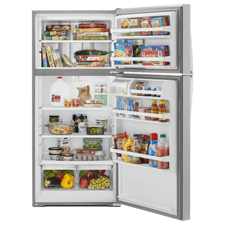 Whirlpool - 14.3 Cu. Ft. Top-Freezer Refrigerator - Monochromatic Stainless Steel