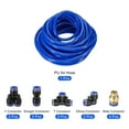 thumbnail image 4 of Uxcell 8mm OD 10 Meters 1/8BSPT Pneumatic PU Air Hose Pipe Kit with 12Pcs Quick Fittings, Blue, 4 of 6