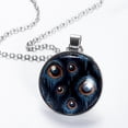 thumbnail image 2 of Eyeball Stunning Glass Circular Pendant Necklace - Fashionable and Elegant Necklaces for Women, 2 of 5