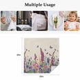 thumbnail image 5 of Watercolor Flowers Cloth Napkins, Retro Botanical Blooms Floral Butterfly Washable and Reusable Dinner Napkins Set of 4, Table Napkin for Kitchen Party Birthday Wedding Hotel Housewarming 20"x20", 5 of 9
