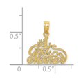 thumbnail image 3 of 14K Yellow Gold Charm Pendant Themed 17 mm 15 #1 Godmother, 3 of 3
