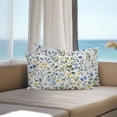 thumbnail image 3 of Lumbar Pillow Covers 20x12 Inch Set of 2, Elegant Blue Yellow Spring Floral Waterproof Outdoor Pillow Covers, Summer Botanical Green Decorative Cushion Pillowcases for Couch, Sofa, Bed, Garden, Patio, 3 of 9