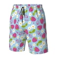 thumbnail image 5 of Kdxio Strawberry And Flowers Pattern Mens Casual Shorts - Drawstring Summer Beach Sports Shorts for Men, 5 of 9