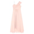 thumbnail image 2 of DPOIS Girls Ruffle One Shoulder Flower Girls Evening Pageant Wedding Bridesmaid Chiffon Ball Gown, 2 of 6