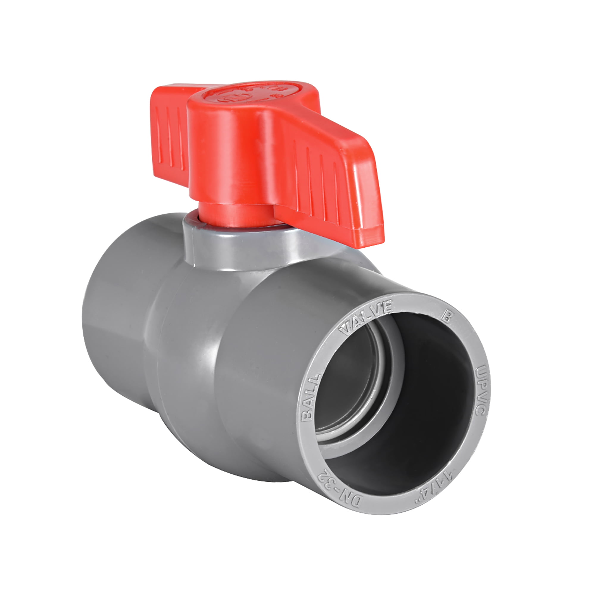 40mm PVC Ball Valve for Water Supply Pipe Slip Connection Grey
