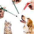 thumbnail image 2 of 6 Morceaux de Chien de Tir de Pilule de Chat de Chien Distributeur de Seringue de Pointe Douce Chiot Médecine Alimentateur Piller Popper Comprimé Réutilisable en Silicone Outil d'Alimentation Médicale pour Petit Animal, 2 of 7