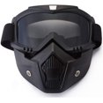 thumbnail image 2 of Jinsinto Motocross Mask with Detachable Goggles and Mouth Filter, for Vintage Style Helmets, 2 of 5
