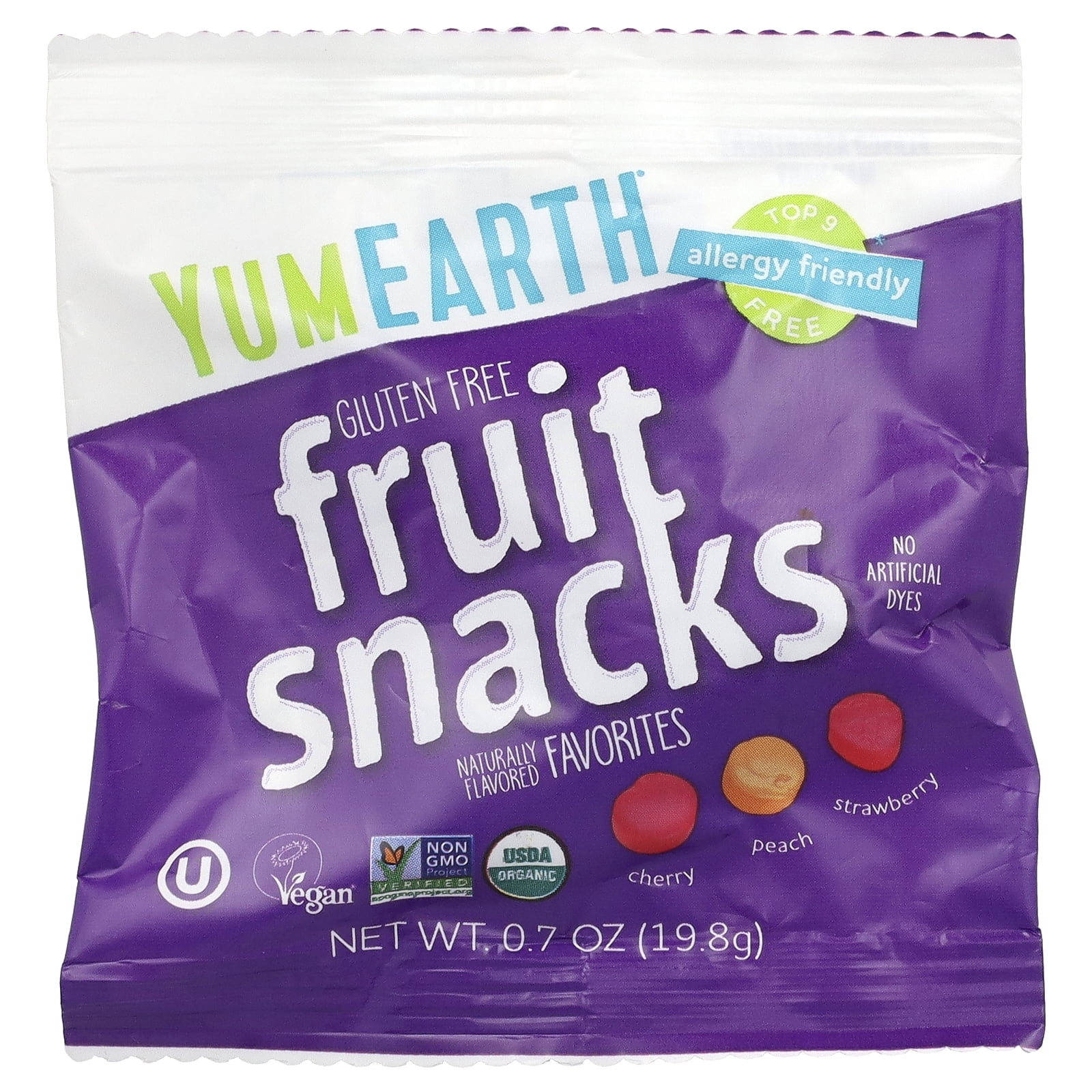 YumEarth Gluten Free Fruit Snacks, Favorites, 35 Snack Packs, 0.7 oz (19.8 g) Each