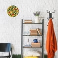 thumbnail image 4 of Yellow and Red Tomatoes Leaves Round Wall Clock Silent Analog Battery Operated Black Pointer Home Decor 9.84" Diameter, 4 of 11