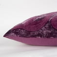 thumbnail image 3 of Rizzy Home Medallion 20" Poly Pillow with Cotton Viscose Velvet Cover-Merlot, 3 of 5