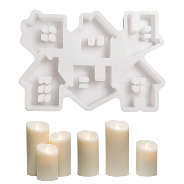 Molde Candelabro Fundición Silicona Navidad Reutilizable para Del