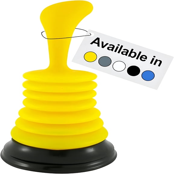 ACDANC Small 7"Sink Plunger Mini Clog Remover for Kitchen&Bathroom Sink Drains Hand Ergonomic,Space-Saving&Powerful Suction Universal Fit for Home Or Commercial Use,Yellow