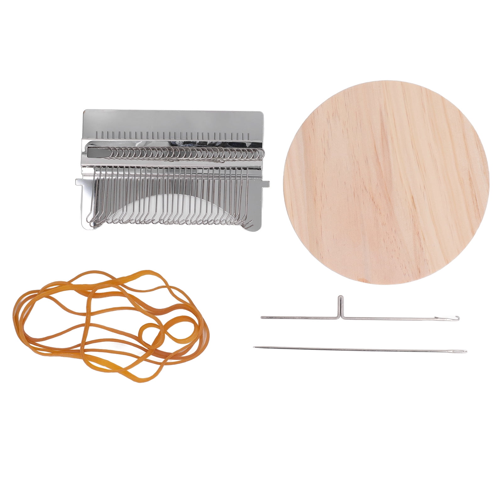 28 Hooks Darning Mini Loom Machine, Small Speedweve Weaving Loom Wooden Weaving Frame Loom, Hand Craft DIY Weaving Repair Tool for Jeans,Socks and Clothes