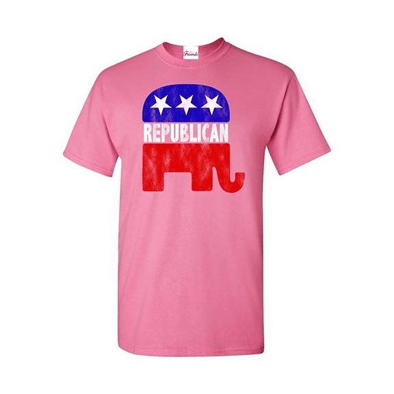 Men's T-Shirt Short Sleeve - Republican Elephant