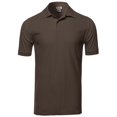 thumbnail image 1 of FashionOutfit Men's Solid Short Sleeves Two Button Placket Long Line Polo Shirt, 1 of 3