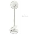 thumbnail image 2 of OULII 1Pack Usb Fan With Clip And For Dorm Room Night Use White, 2 of 7