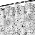 thumbnail image 3 of White Sun Moon Star Pattern Shower Curtain 36"x72" ,Bathroom Decorative Shower Curtains Set with 12 Hooks,Modern Waterproof Washable Shower Curtain, 3 of 6