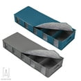thumbnail image 2 of Gustave 2Pcs Large Capacity Underbed Storage Bags, Foldable Storage Container Bins Box with Clear Window and Handle for Clothing, Shoes, Blankets, Sweaters, Toys, Comforters "Gray+Blue", 2 of 10