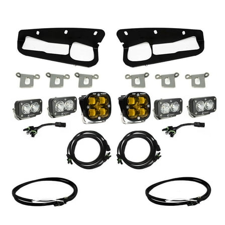 Baja Designs 447762UP Squadron SAE/S2 Sport Fog Light Pocket Kit (Upfitter Wiring) Fits select: 2021-2022 FORD BRONCO