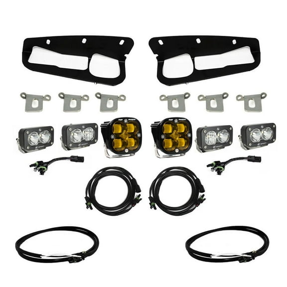Baja Designs 447762UP Squadron SAE/S2 Sport Fog Light Pocket Kit (Upfitter Wiring) Fits select: 2021-2022 FORD BRONCO