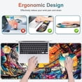 thumbnail image 2 of Large Anime Mouse Pad with Wrist Support 4 in1 Set, XXL Big Game Mousepad + Keyboard Wrist Rest+Mouse Wrist Rest Pad +Coaster Gaming Mat for Home Office Computer Boy Man I Strange Planet Space Scene, 2 of 15