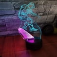 thumbnail image 2 of LINLIN 3D Night Light, 3D USB 3D Illusion Light Desk Lamp Touch Night Light with 7 Color Optical Illusion Desk Lights for Musical Instrument Shop Home Party Supply Decoration, 2 of 7