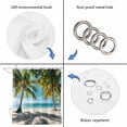 thumbnail image 5 of Ocean Bathroom Shower Curtains with 12 Hooks Polyester Waterproof Shower Curtain for Stalls and Bathtubs Palms Tropical Island Summer Beach Sea Water Decorative Bathroom Privacy Curtain 36x78 Inches, 5 of 9