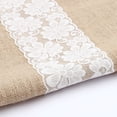 thumbnail image 4 of KAKOWELY Mantel de yute con encaje para boda, ideal como decoración para fiestas (30 x 245 cm), 4 of 4