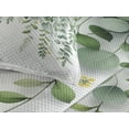 thumbnail image 3 of Ambesonne Eucalyptus Leaves Quilted Coverlet 3 Pcs, Leafy Branches, King Size, Fern Green Pastel Yellow, 3 of 4