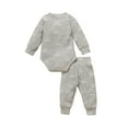 thumbnail image 2 of 2Pcs Toddler Outfits, Sun Henley Neck Long Sleeve Romper + Pants, 2 of 9
