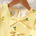 thumbnail image 6 of Xyant Toddler Baby Summer Clothes for Girls 3 6 12 18 24 Months 2T 3T 4T 5T Girls Outfits Short Sleeve Letter T-Shirt Tops + Shorts Outfits Sets (Yellow,12-18 Months), 6 of 7