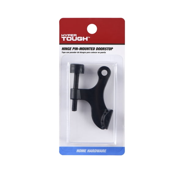 Hyper Tough Hinge Pin Mounted Doorstop, Black