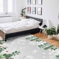 thumbnail image 5 of Christmas Area Rug 2.7x5ft Poinsettia Snowflakes Pine Cone Pine Needle Gray Non-Slip Washable Square Rugs Soft Felt Indoor Floor Mat for Bedroom Kitchen Living Room Bathroom, 5 of 8