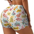 thumbnail image 2 of Fotbe Boho Bunny Seamless Shorts, Womens Workout Shorts High Waist Stretch Booty Short for Gym/Yoga/Running/Biking-Small, 2 of 9