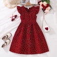 thumbnail image 2 of Girls Summer Dresses Stripe Flutter Sleeve Princess with Casual Elegance for Tweens Everyday Wear, 2 of 9