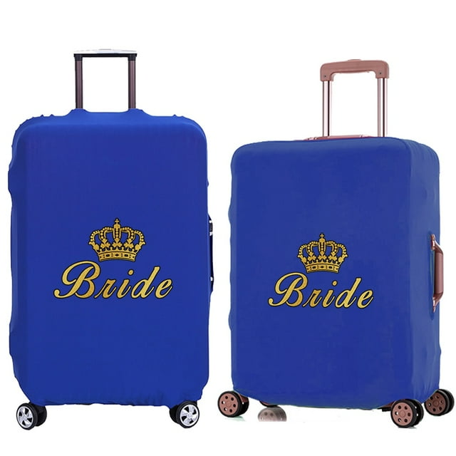 Luggage Cover Travel Suitcase Protective Cover for Trunk Case 18 '' -28 '' Foldable Light Elastic Suitcase Cover Bride Pattern 1Bride009 L