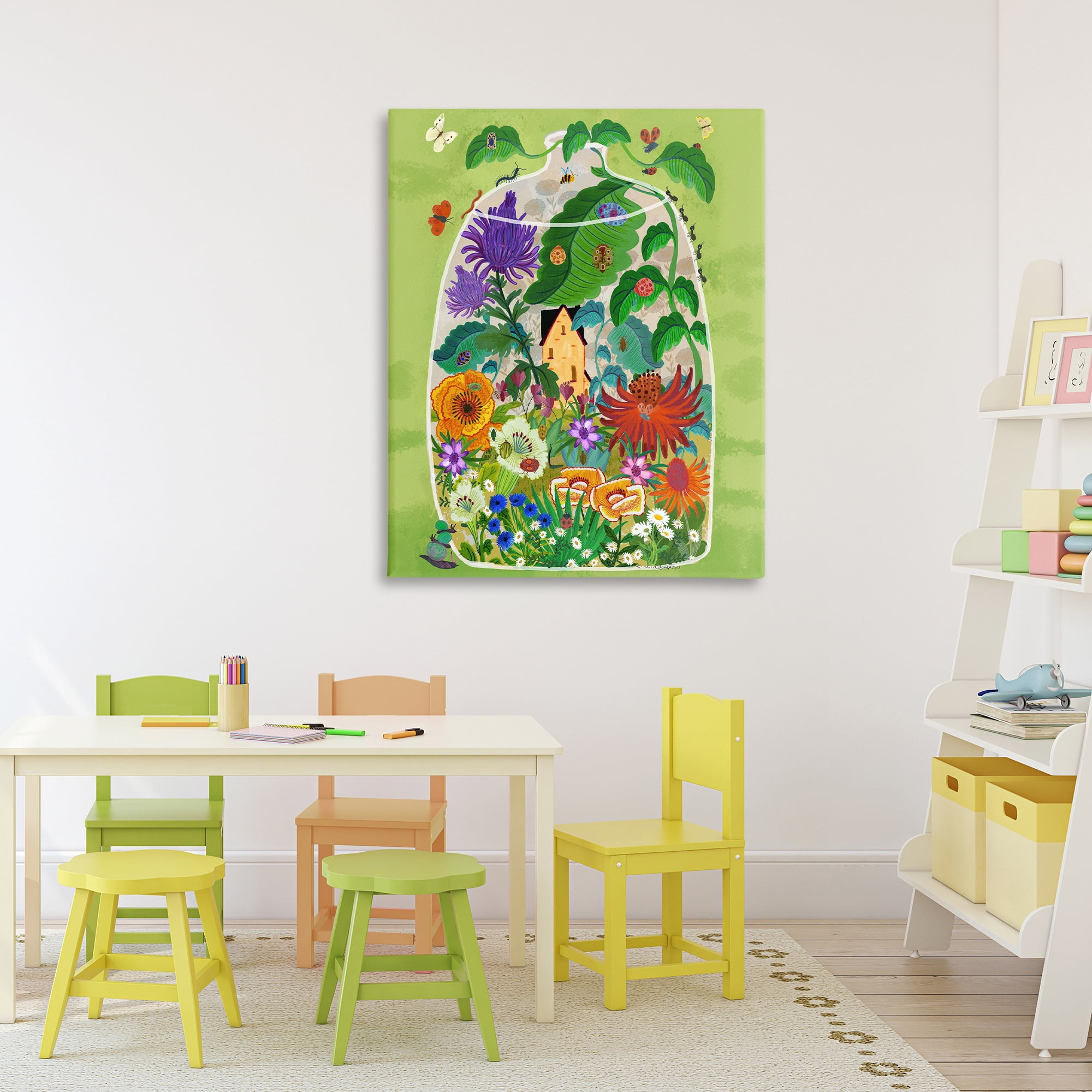 Stupell Industries Terrarium Bug Garden Canvas Wall Art, design by Kay Widdowson