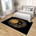 thumbnail image 4 of 4x5 Rug, Boho Sun Rug Washable Non Slip Soft for Living Room Bedroom, Burning Sun Celestial Area Rug, Bohemian Carpet, Boho Sun Home Decor & Gifts, 4 of 7