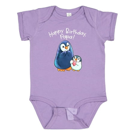 

Inktastic Happy Birthday Papa!- Cute Penguins Gift Baby Boy or Baby Girl Bodysuit