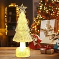 thumbnail image 4 of Christmas Decorations Light Up Plastic Christmas Tree with Led Lighted Battery Operated 19.68" Xmas Decor for Indoor Home Decorations Night Lights Gifts (Blue), 4 of 6