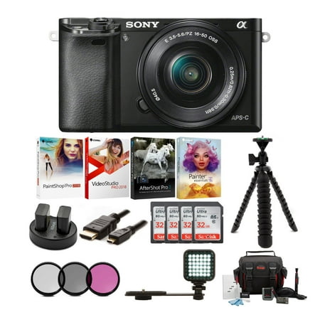 Sony Alpha a6000 Mirrorless Camera with 16-50mm Lens and 32GB SD Card