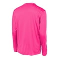 thumbnail image 6 of Mens Long Sleeve PosiCharge Competitor Polyester Tee Shirt Neon Pink S, 6 of 8