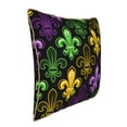 thumbnail image 2 of Kll Mardi Gras1 Decorative Throw Pillow Covers Velvet Soft For Couch Sofa Bedroom Living Room Outdoor -20"X20", 2 of 8