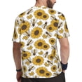 thumbnail image 2 of Wukai Sunflowers and Bees Print Men's Short-Sleeved Mesh T-Shirt,Quick-Dry Short Sleeve Workout T-Shirt-X-Large, 2 of 8