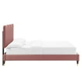 thumbnail image 3 of Modway Current Performance Velvet Queen Platform Bed in Dusty Rose, 3 of 10