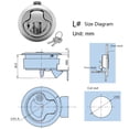 thumbnail image 3 of Marine Boat Stainless Steel 2\" Flush Pull Hatch Latch For RV Caravan Boat, 3 of 13