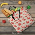thumbnail image 7 of Japuie Crab Lobster 1 Print Tote Bags, Shoulder Bag with Zipper Closure, Top Handle Handbag,Shopping Bags,Travel Shoulder Bag ,Suitable for Gym Shopping, Work, and School, 7 of 7