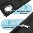 thumbnail image 4 of 2Pcs Pencil Pouch for 3 Ring Binder, Binder Pencil Case with Smooth Zipper, Clear Window Pencil Case for Binder, Big Capacity 3 Ring Binder Pencil Bag with 3 Reinforced Grommets, 4 of 7